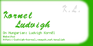 kornel ludvigh business card